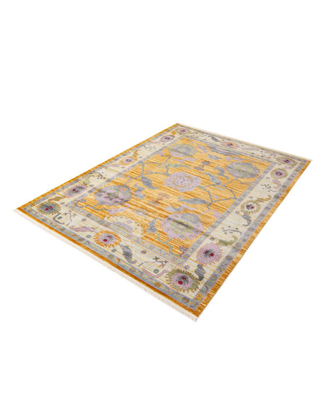Yellow 8' 2 x 10' Paragon Rectangle Area Rug 100% Polypropylene Colorful Vivid Boho Style Modern Carpet for Unique Interiors for Sale at Rug Engine