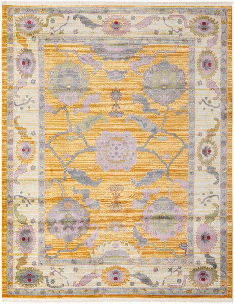 Yellow 8' 2 x 10' Paragon Rectangle Area Rug 100% Polypropylene Colorful Vivid Boho Style Modern Carpet for Unique Interiors for Sale at Rug Engine