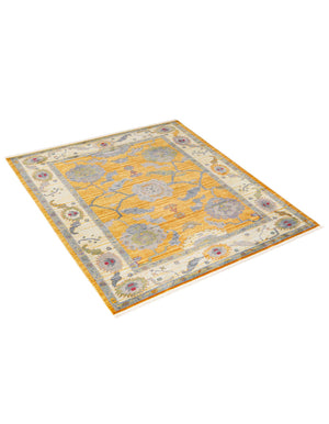 Yellow 6' x 9' Paragon Rectangle Area Rug 100% Polypropylene Colorful Vivid Boho Style Modern Carpet for Unique Interiors for Sale at Rug Engine