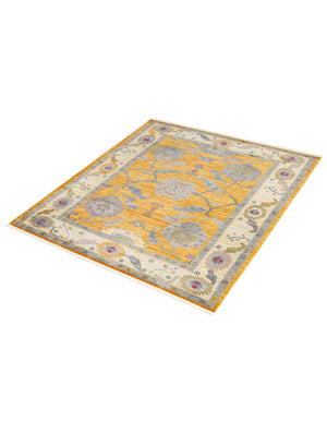 Yellow 6' x 9' Paragon Rectangle Area Rug 100% Polypropylene Colorful Vivid Boho Style Modern Carpet for Unique Interiors for Sale at Rug Engine