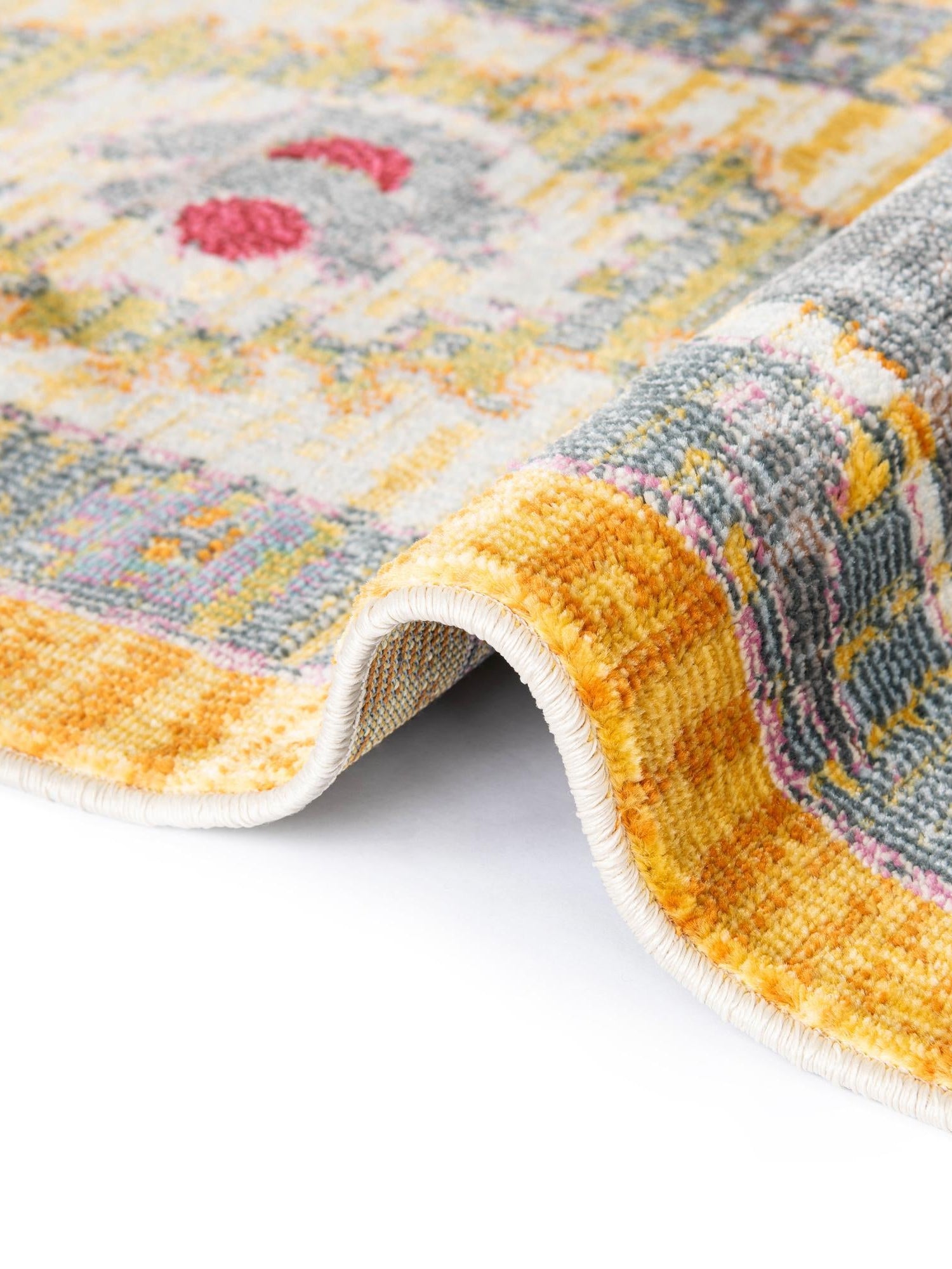 Yellow 8' 2 x 11' Paragon Rectangle Area Rug 100% Polypropylene Colorful Vivid Boho Style Modern Carpet for Unique Interiors for Sale at Rug Engine