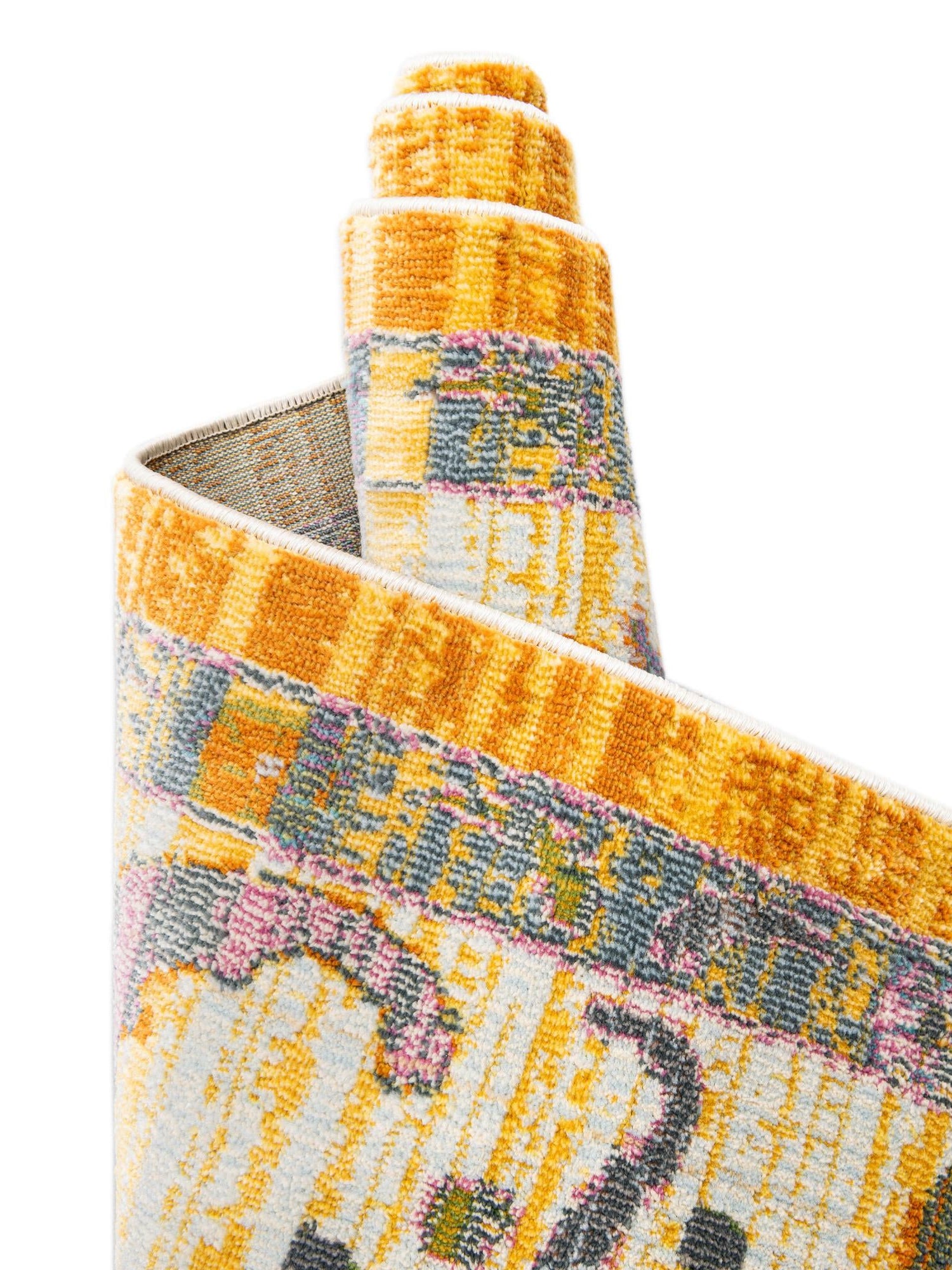 Yellow 10' x 13' 1 Paragon Rectangle Area Rug 100% Polypropylene Colorful Vivid Boho Style Modern Carpet for Unique Interiors for Sale at Rug Engine