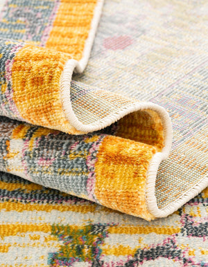 Yellow 8' 2 x 8' 2 Paragon Square Area Rug 100% Polypropylene Colorful Vivid Boho Style Modern Carpet for Unique Interiors for Sale at Rug Engine