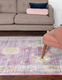 Pink 4' 3 x 6' Paragon Rectangle Area Rug 100% Polypropylene Colorful Vivid Boho Style Modern Carpet for Unique Interiors for Sale at Rug Engine