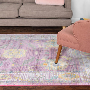 Pink 9' x 12' Paragon Rectangle Area Rug 100% Polypropylene Colorful Vivid Boho Style Modern Carpet for Unique Interiors for Sale at Rug Engine