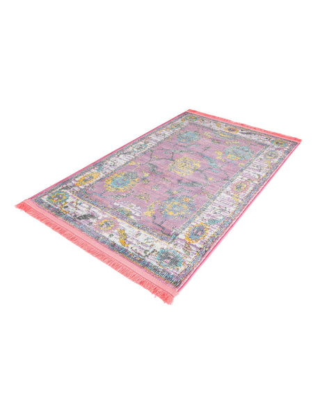 Pink 2' 2 x 3' Paragon Rectangle Area Rug 100% Polypropylene Colorful Vivid Boho Style Modern Carpet for Unique Interiors for Sale at Rug Engine