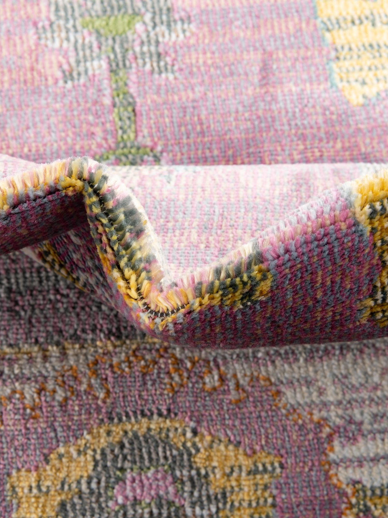 Pink 8' 2 x 8' 2 Paragon Round Area Rug 100% Polypropylene Colorful Vivid Boho Style Modern Carpet for Unique Interiors for Sale at Rug Engine