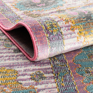Pink 8' 2 x 8' 2 Paragon Square Area Rug 100% Polypropylene Colorful Vivid Boho Style Modern Carpet for Unique Interiors for Sale at Rug Engine