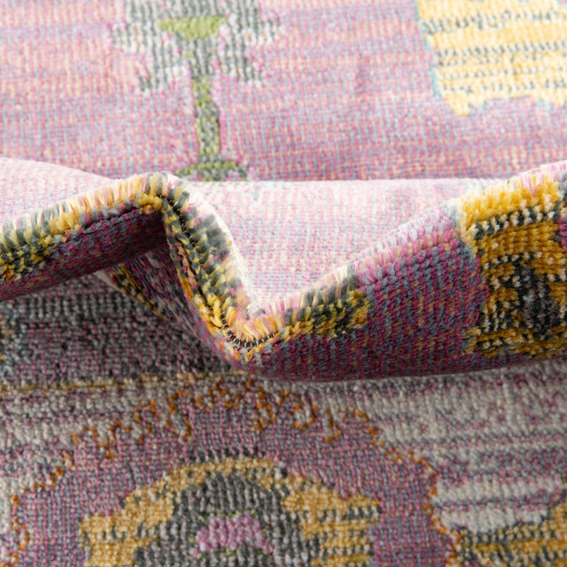 Pink 5' 5 x 5' 5 Paragon Square Area Rug 100% Polypropylene Colorful Vivid Boho Style Modern Carpet for Unique Interiors for Sale at Rug Engine
