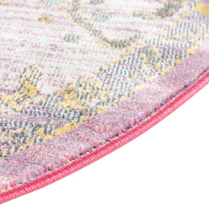 Pink 8' 2 x 10' Paragon Oval Area Rug 100% Polypropylene Colorful Vivid Boho Style Modern Carpet for Unique Interiors for Sale at Rug Engine