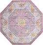 Pink 8' 2 x 8' 2 Paragon Octagon Area Rug 100% Polypropylene Colorful Vivid Boho Style Modern Carpet for Unique Interiors for Sale at Rug Engine