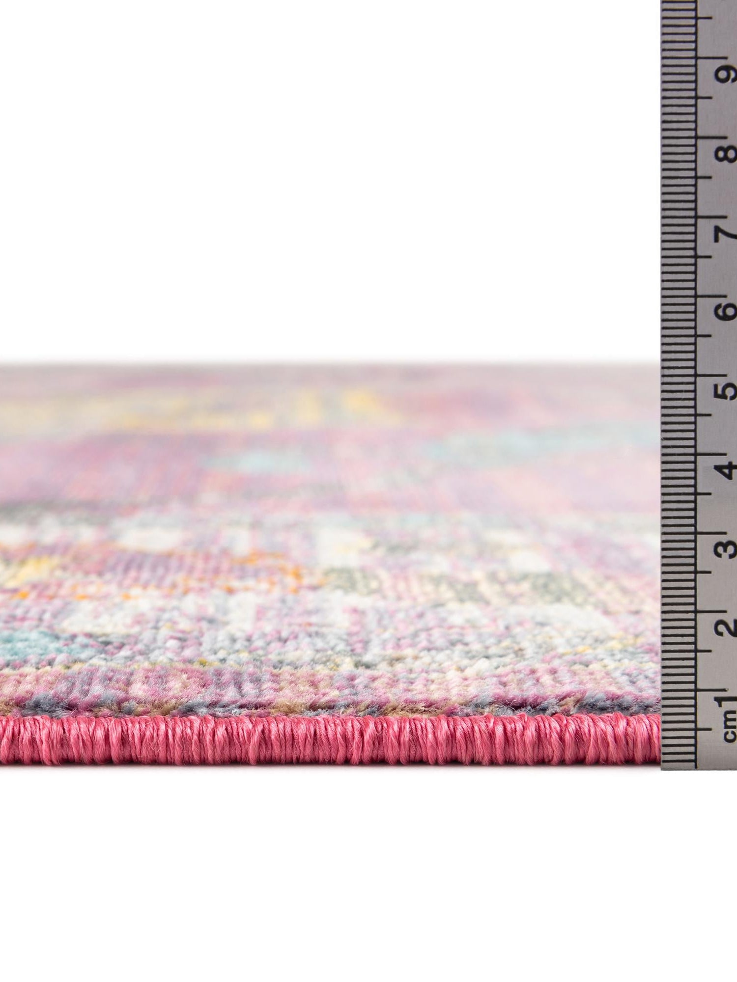Pink 2' 7 x 12' Paragon Runner Area Rug 100% Polypropylene Colorful Vivid Boho Style Modern Carpet for Unique Interiors for Sale at Rug Engine