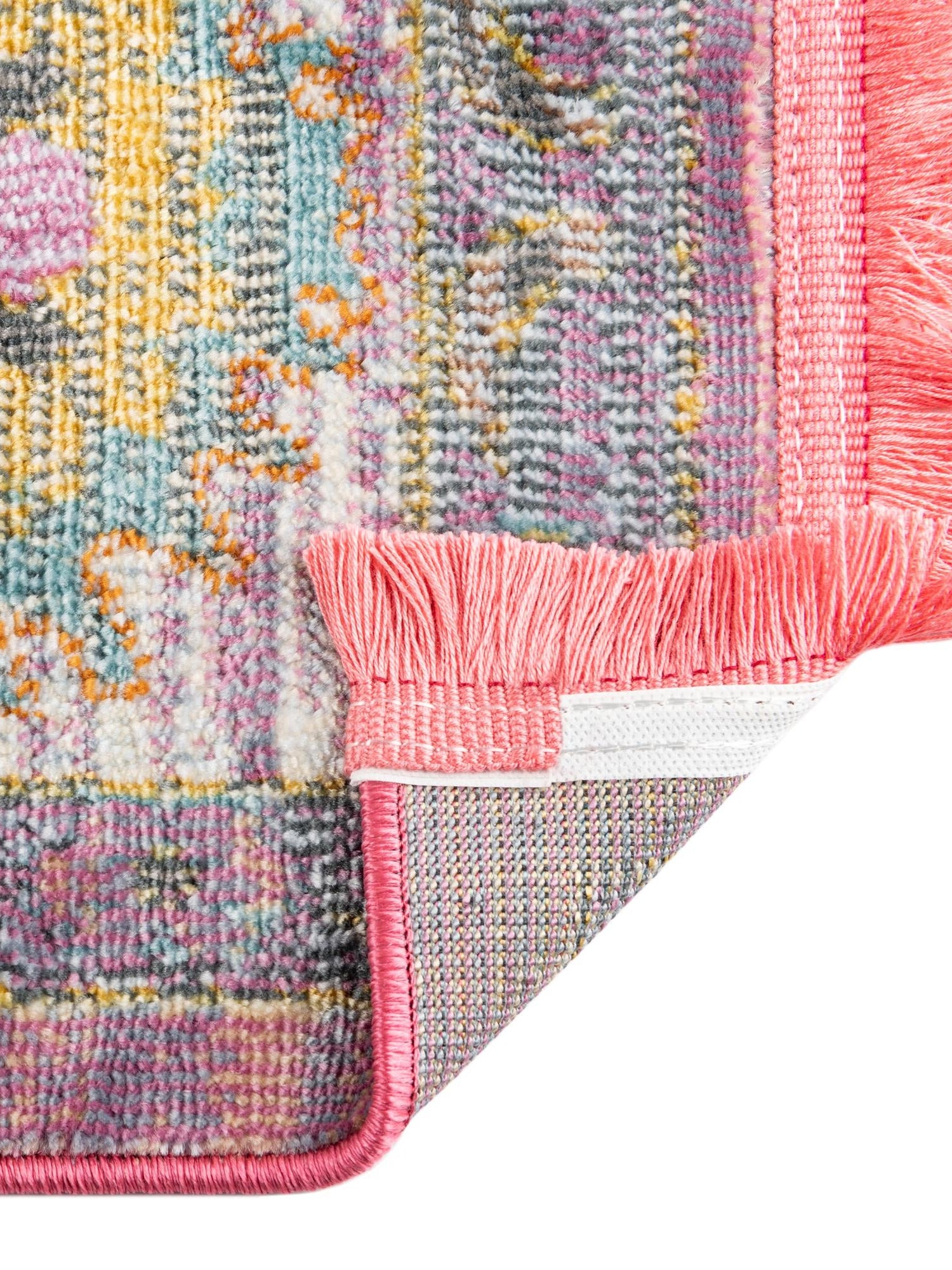 Pink 2' 7 x 12' Paragon Runner Area Rug 100% Polypropylene Colorful Vivid Boho Style Modern Carpet for Unique Interiors for Sale at Rug Engine