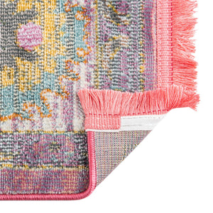Pink 2' 7 x 12' Paragon Runner Area Rug 100% Polypropylene Colorful Vivid Boho Style Modern Carpet for Unique Interiors for Sale at Rug Engine