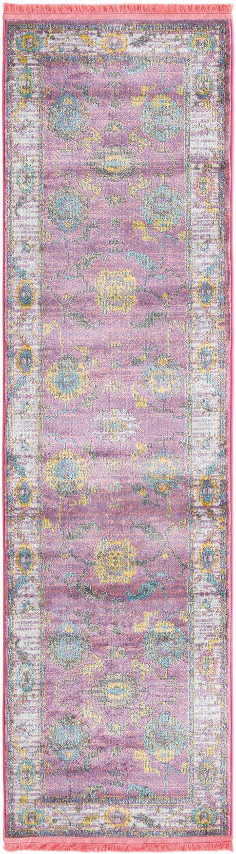 Pink 2' 2 x 8' Paragon Runner Area Rug 100% Polypropylene Colorful Vivid Boho Style Modern Carpet for Unique Interiors for Sale at Rug Engine