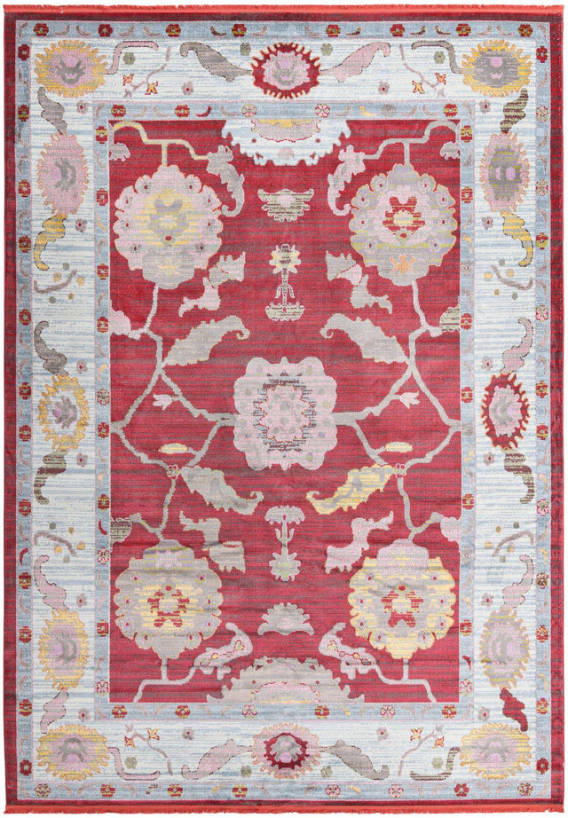 Red 10' x 14' Paragon Rectangle Area Rug 100% Polypropylene Colorful Vivid Boho Style Modern Carpet for Unique Interiors for Sale at Rug Engine