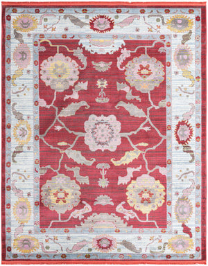 Red 8' 2 x 10' Paragon Rectangle Area Rug 100% Polypropylene Colorful Vivid Boho Style Modern Carpet for Unique Interiors for Sale at Rug Engine