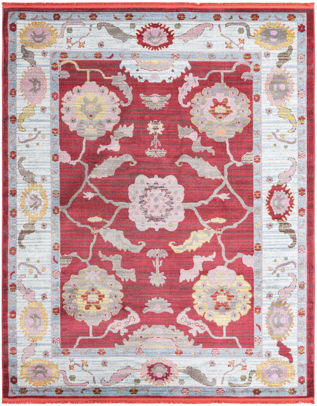 Red 8' 2 x 10' Paragon Rectangle Area Rug 100% Polypropylene Colorful Vivid Boho Style Modern Carpet for Unique Interiors for Sale at Rug Engine