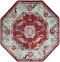 Red 4' x 4' Paragon Octagon Area Rug 100% Polypropylene Colorful Vivid Boho Style Modern Carpet for Unique Interiors for Sale at Rug Engine