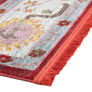 Red 2' 7 x 10' Paragon Runner Area Rug 100% Polypropylene Colorful Vivid Boho Style Modern Carpet for Unique Interiors for Sale at Rug Engine