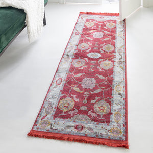 Red 2' 2 x 6' Paragon Runner Area Rug 100% Polypropylene Colorful Vivid Boho Style Modern Carpet for Unique Interiors for Sale at Rug Engine