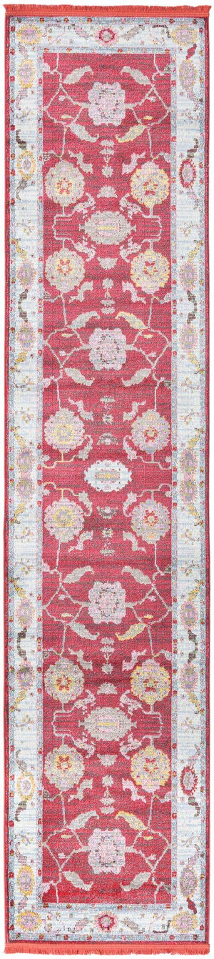 Red 2' 7 x 12' Paragon Runner Area Rug 100% Polypropylene Colorful Vivid Boho Style Modern Carpet for Unique Interiors for Sale at Rug Engine