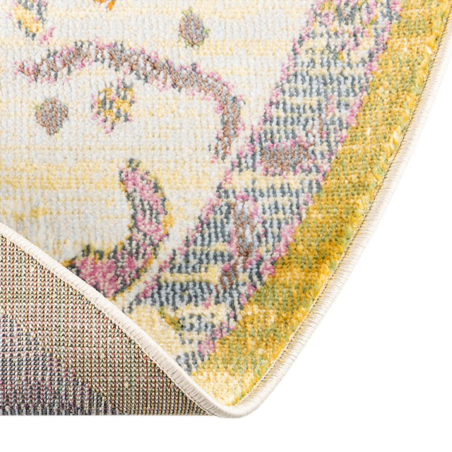 Green 3' 3 x 3' 3 Paragon Round Area Rug 100% Polypropylene Colorful Vivid Boho Style Modern Carpet for Unique Interiors for Sale at Rug Engine