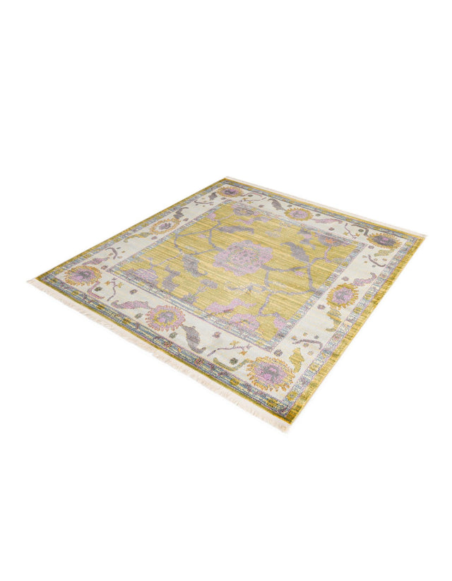 Green 5' 5 x 5' 5 Paragon Square Area Rug 100% Polypropylene Colorful Vivid Boho Style Modern Carpet for Unique Interiors for Sale at Rug Engine