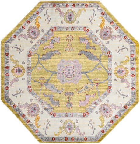Green 8' 2 x 8' 2 Paragon Octagon Area Rug 100% Polypropylene Colorful Vivid Boho Style Modern Carpet for Unique Interiors for Sale at Rug Engine