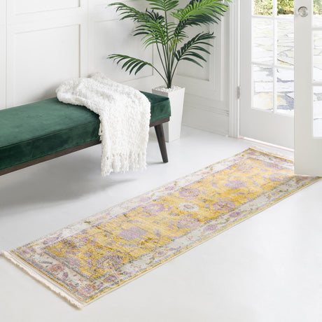 Green 2' 7 x 10' Paragon Runner Area Rug 100% Polypropylene Colorful Vivid Boho Style Modern Carpet for Unique Interiors for Sale at Rug Engine