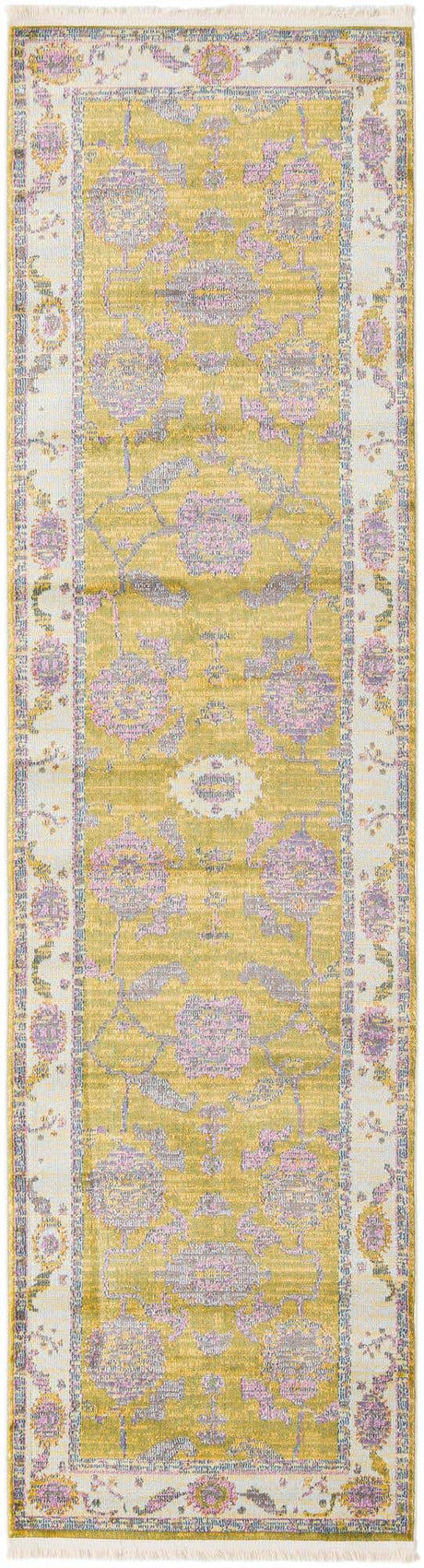 Green 2' 7 x 10' Paragon Runner Area Rug 100% Polypropylene Colorful Vivid Boho Style Modern Carpet for Unique Interiors for Sale at Rug Engine