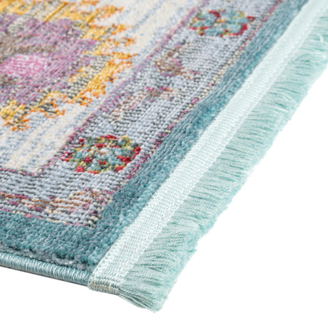 Aqua and Blue 8' 2 x 10' Paragon Rectangle Area Rug 100% Polypropylene Colorful Vivid Boho Style Modern Carpet for Unique Interiors for Sale at Rug Engine