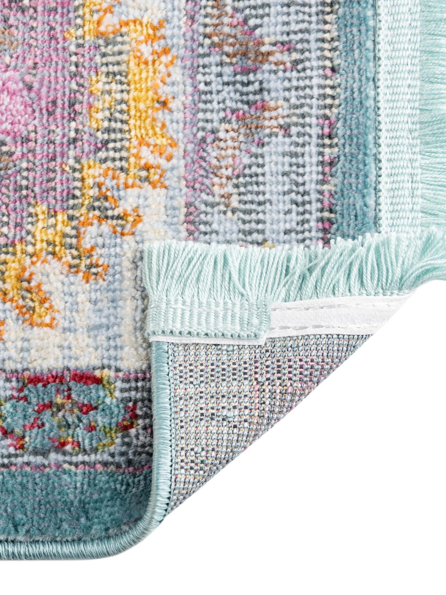 Aqua and Blue 5' 5 x 5' 5 Paragon Square Area Rug 100% Polypropylene Colorful Vivid Boho Style Modern Carpet for Unique Interiors for Sale at Rug Engine