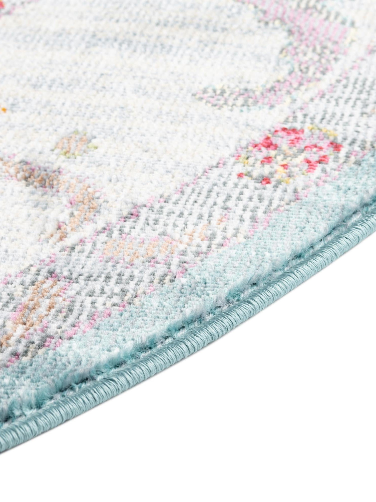 Aqua and Blue 8' 2 x 10' Paragon Oval Area Rug 100% Polypropylene Colorful Vivid Boho Style Modern Carpet for Unique Interiors for Sale at Rug Engine