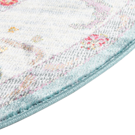 Aqua and Blue 8' 2 x 10' Paragon Oval Area Rug 100% Polypropylene Colorful Vivid Boho Style Modern Carpet for Unique Interiors for Sale at Rug Engine