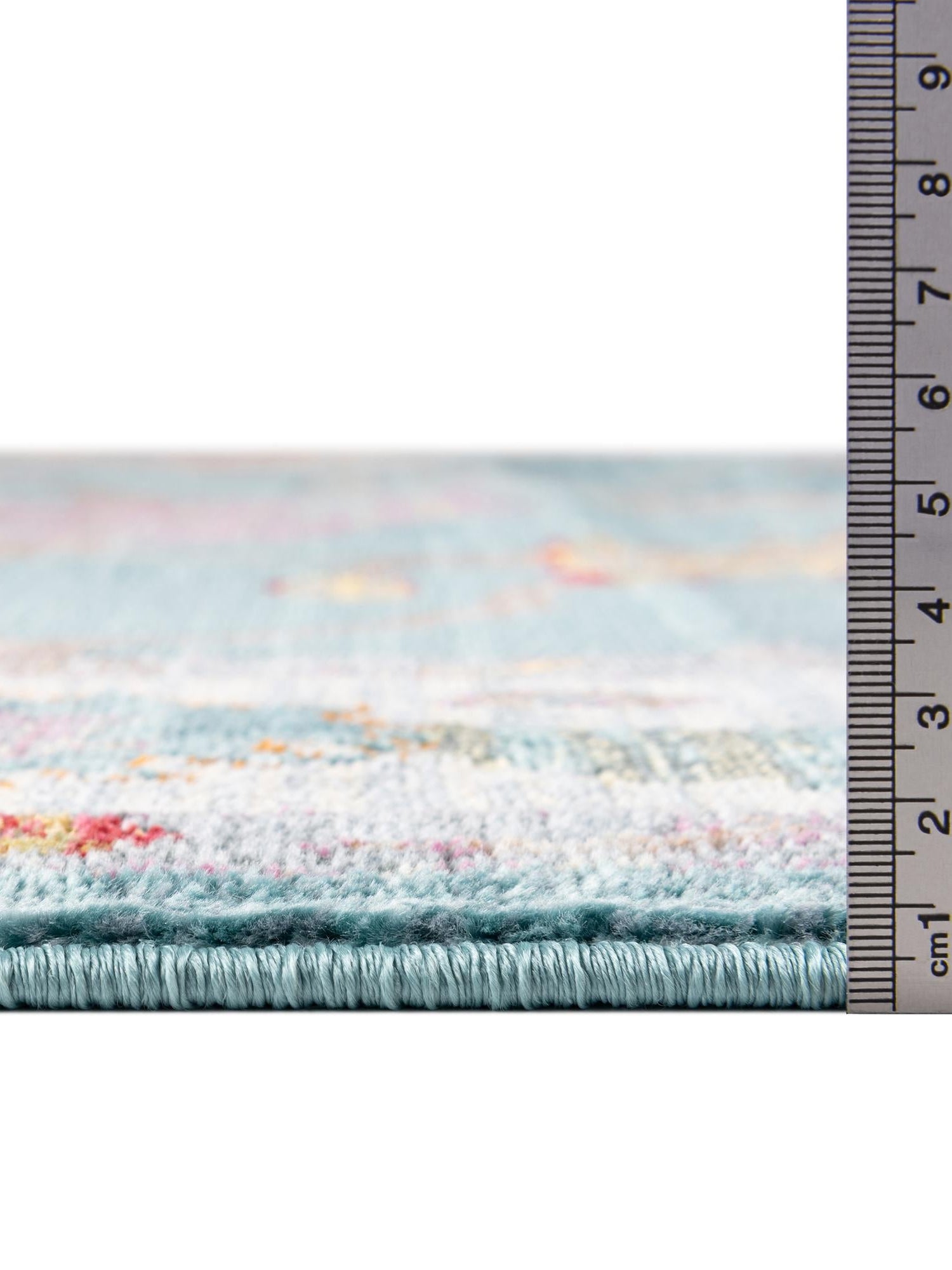 Aqua and Blue 8' 2 x 8' 2 Paragon Octagon Area Rug 100% Polypropylene Colorful Vivid Boho Style Modern Carpet for Unique Interiors for Sale at Rug Engine