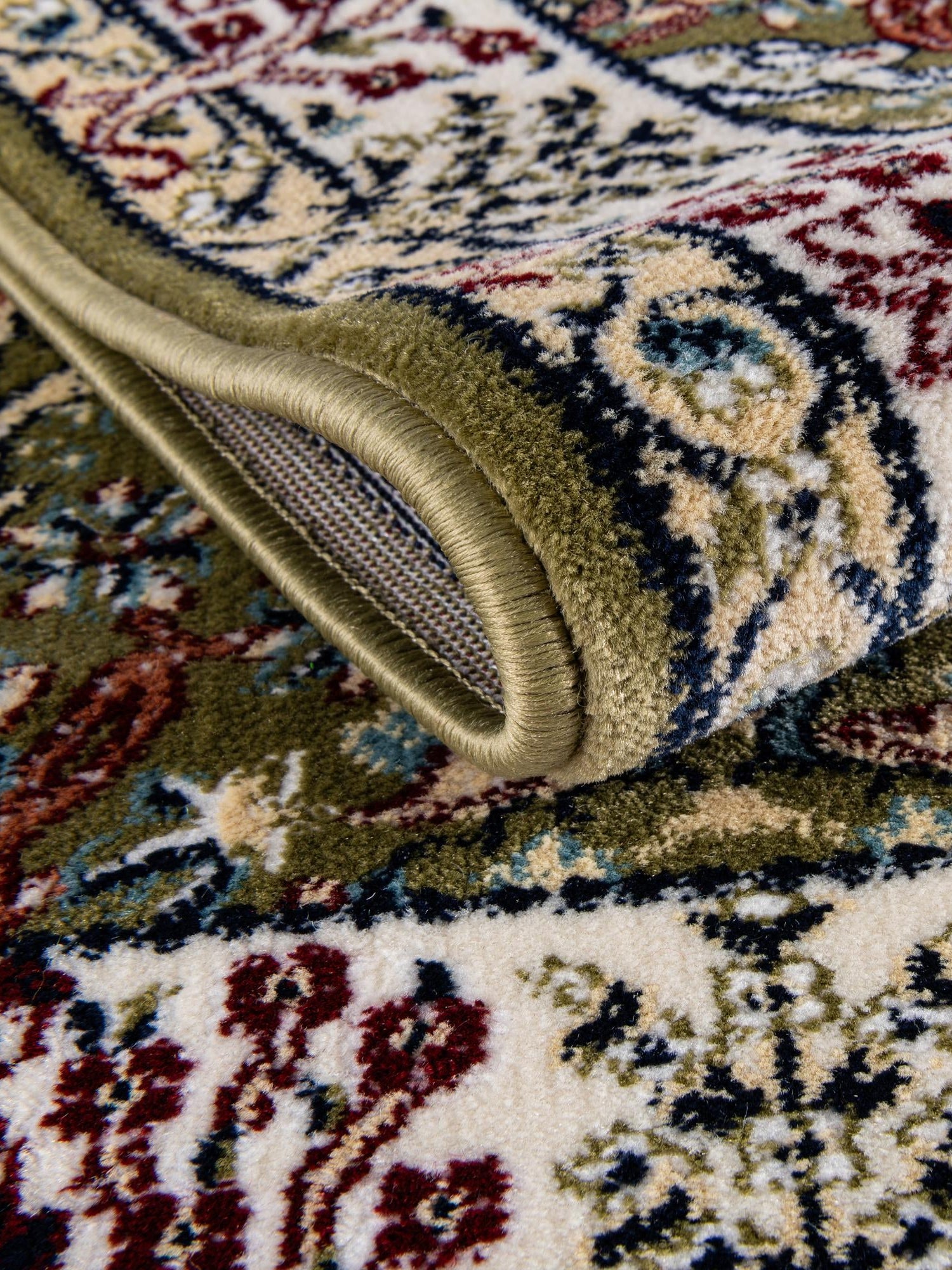 Green 2' 7 x 7' 1 Narenj Runner Area Rug 85% Polypropylene & 15% Polyester Traditional Classic Carpet for Living, Dining, Bedrooms, Office for Sale at Rug Engine