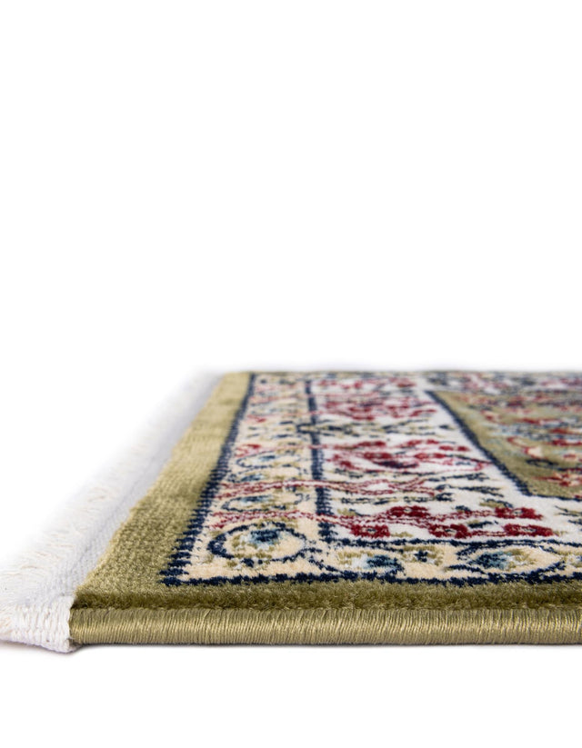 Green 2' 7 x 9' Narenj Runner Area Rug 85% Polypropylene & 15% Polyester Traditional Classic Carpet for Living, Dining, Bedrooms, Office for Sale at Rug Engine