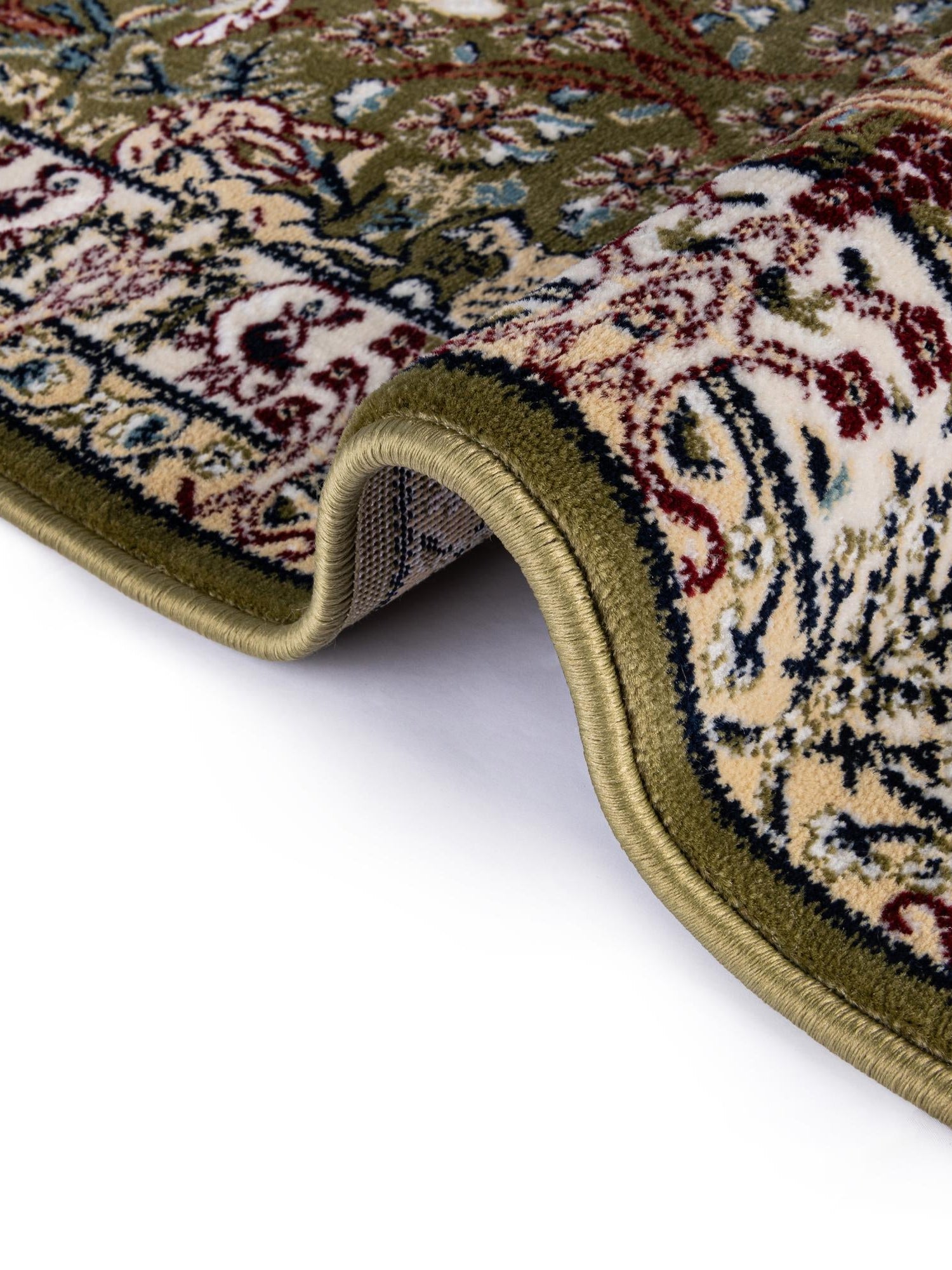Green 2' 7 x 7' 1 Narenj Runner Area Rug 85% Polypropylene & 15% Polyester Traditional Classic Carpet for Living, Dining, Bedrooms, Office for Sale at Rug Engine