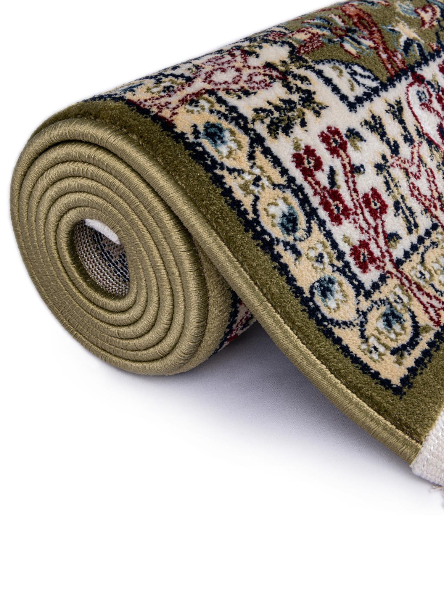 Green 2' 7 x 7' 1 Narenj Runner Area Rug 85% Polypropylene & 15% Polyester Traditional Classic Carpet for Living, Dining, Bedrooms, Office for Sale at Rug Engine
