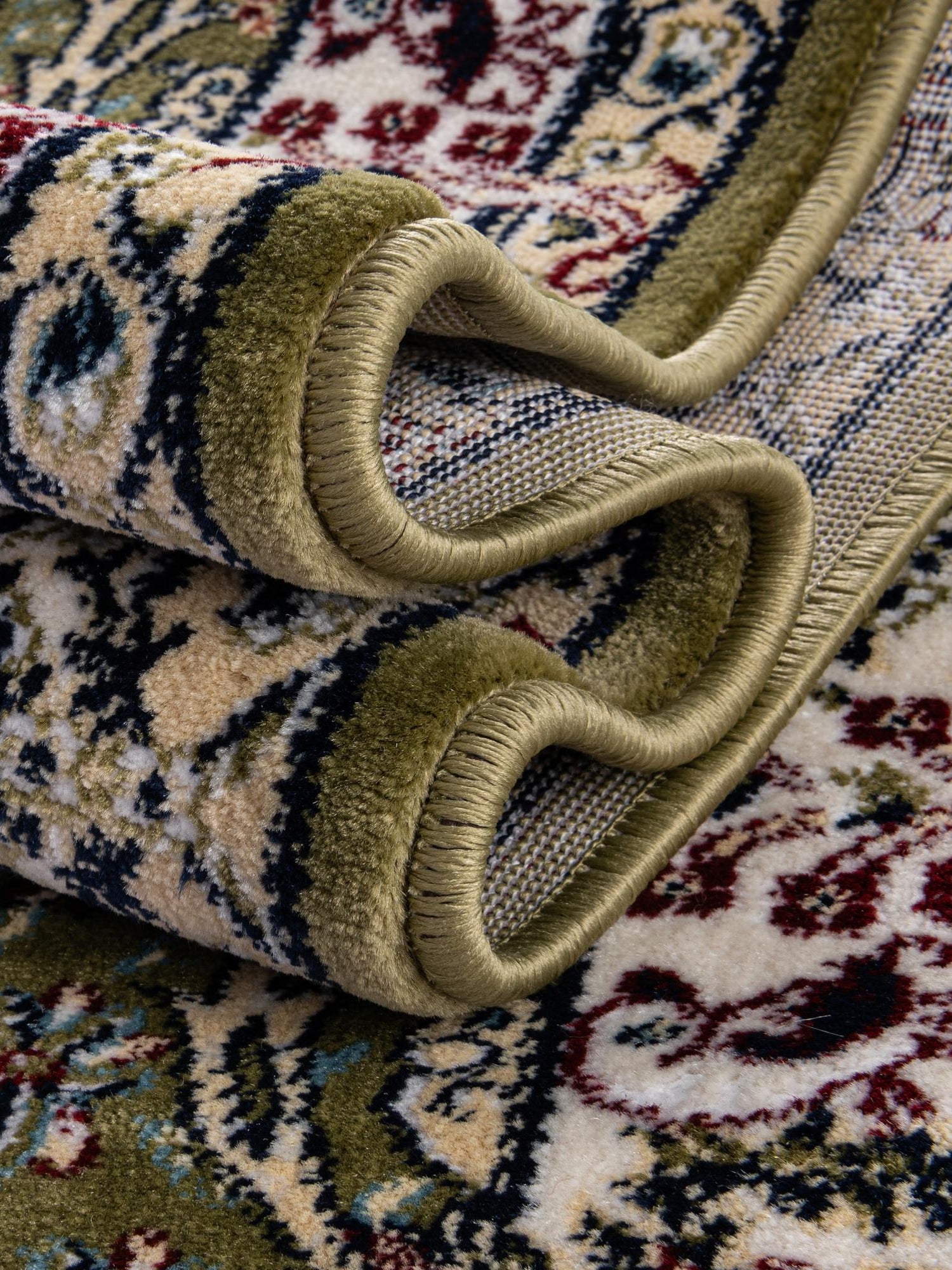 Green 2' 7 x 7' 1 Narenj Runner Area Rug 85% Polypropylene & 15% Polyester Traditional Classic Carpet for Living, Dining, Bedrooms, Office for Sale at Rug Engine