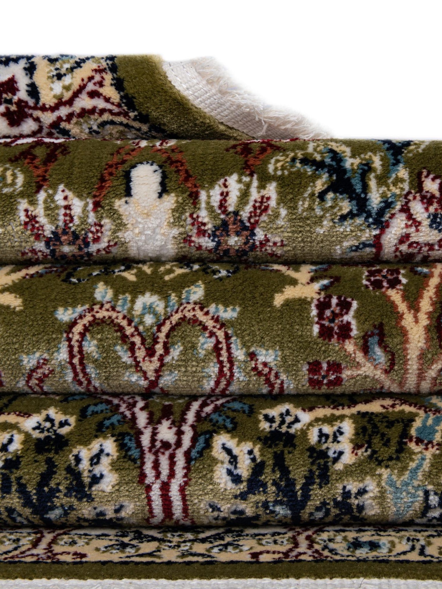 Green 2' 7 x 7' 1 Narenj Runner Area Rug 85% Polypropylene & 15% Polyester Traditional Classic Carpet for Living, Dining, Bedrooms, Office for Sale at Rug Engine