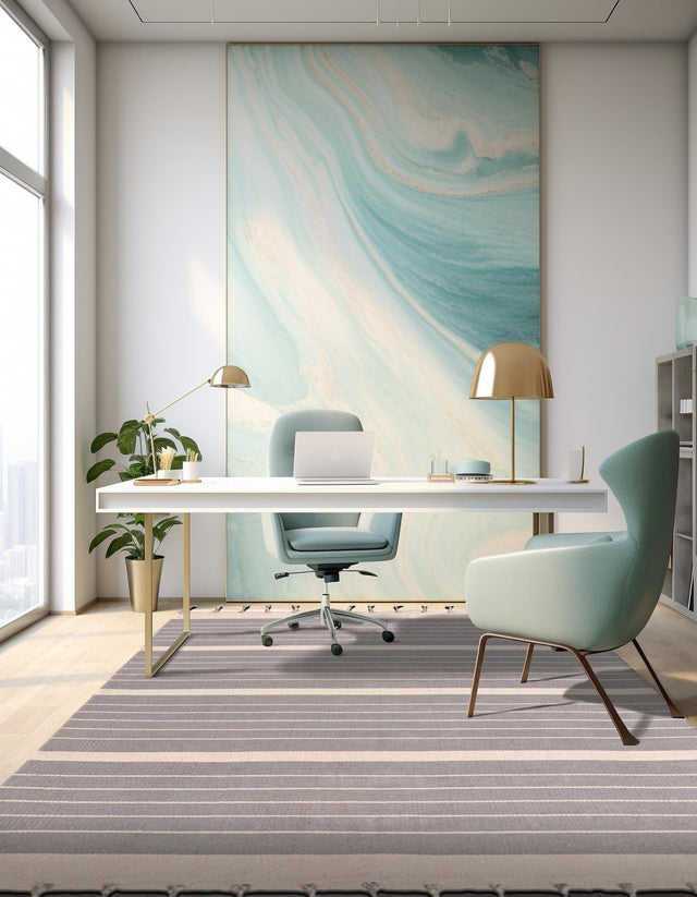 Gray and White 3' 3 x 5' 1 Chindi Cotton Rectangle Rug