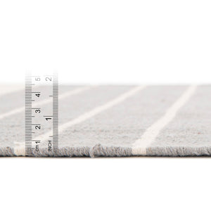 Gray and White 3' 3 x 5' 1 Chindi Cotton Rectangle Rug