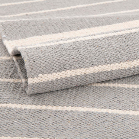 Gray and White 3' 3 x 5' 1 Chindi Cotton Rectangle Area Rug Interior Design Home Decor Carpet Mat for Sale at Rug Engine