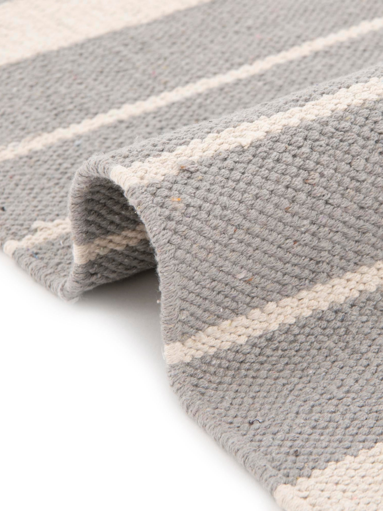 Gray and White 3' 3 x 5' 1 Chindi Cotton Rectangle Area Rug Interior Design Home Decor Carpet Mat for Sale at Rug Engine