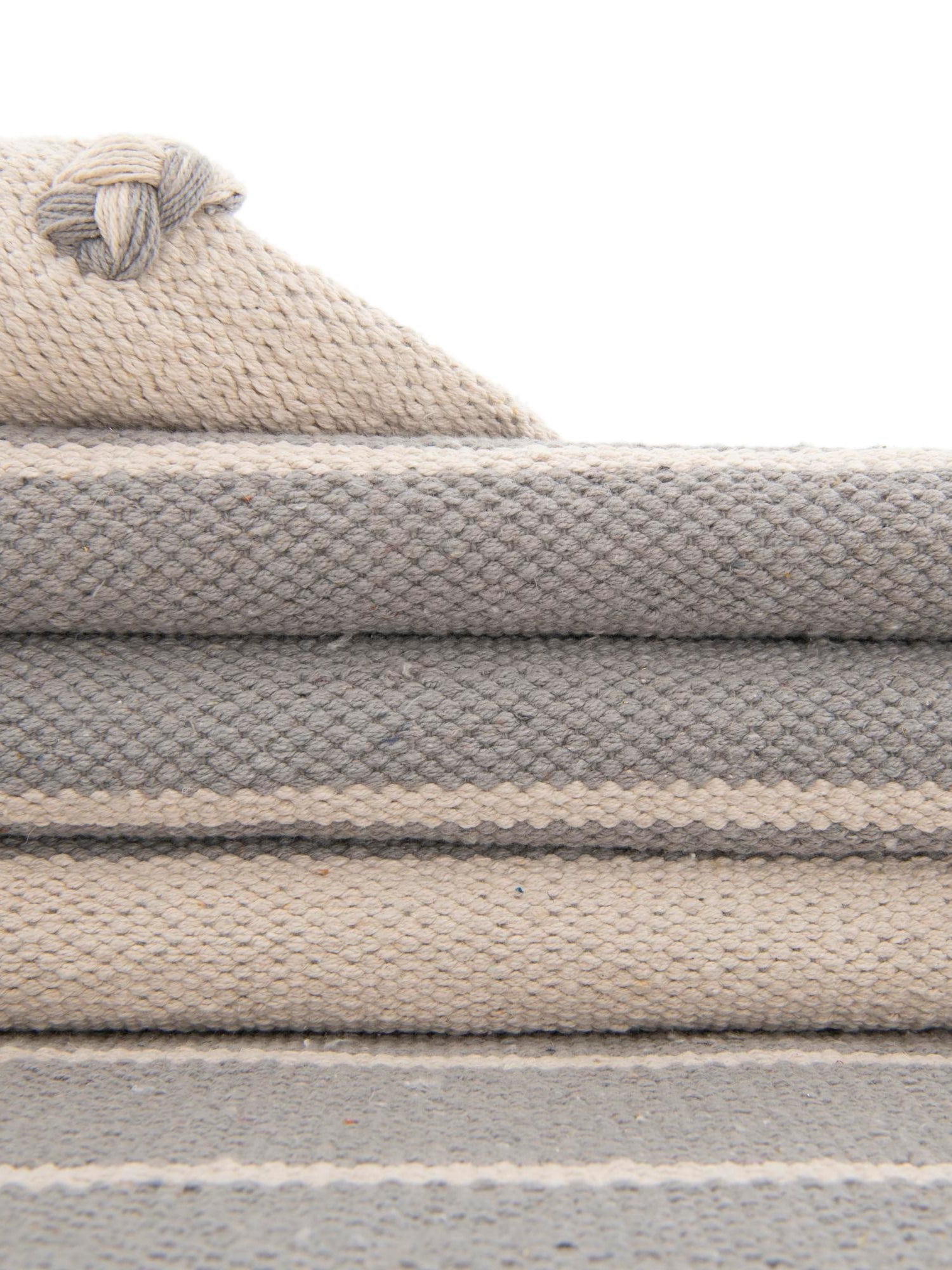 Gray and White 3' 3 x 5' 1 Chindi Cotton Rectangle Area Rug Interior Design Home Decor Carpet Mat for Sale at Rug Engine