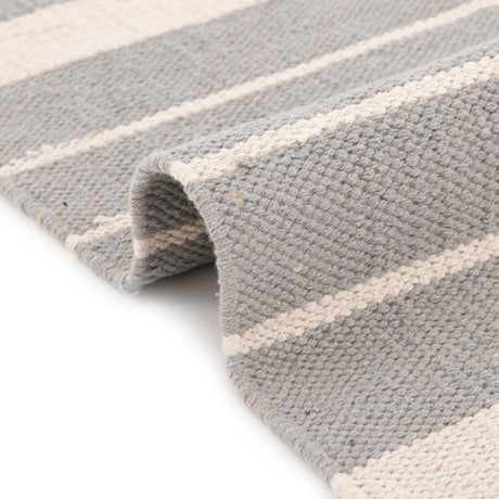 Gray and White 7' 1 x 7' 1 Chindi Cotton Square Area Rug Interior Design Home Decor Carpet Mat for Sale at Rug Engine