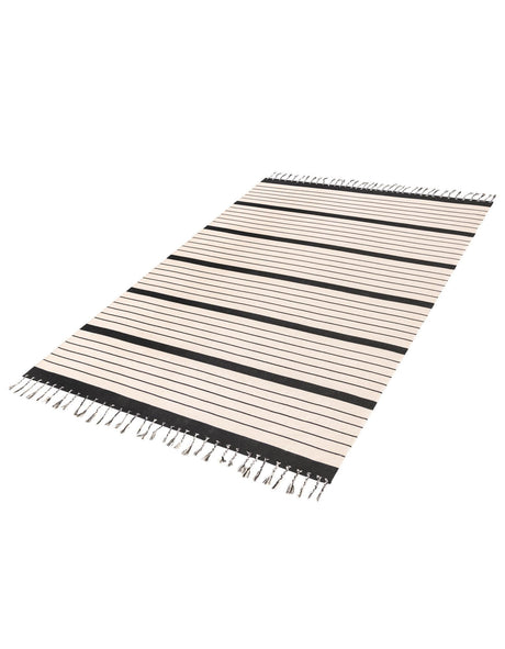 Black and White 9' x 12' Chindi Cotton Rectangle Area Rug Interior Design Home Decor Carpet Mat for Sale at Rug Engine