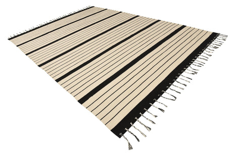 Black and White 9' x 12' Chindi Cotton Rectangle Area Rug Interior Design Home Decor Carpet Mat for Sale at Rug Engine